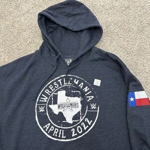 WWE Wrestlemania 38 Hoodie Large Charcoal Texas Flag Pullover Wrestling